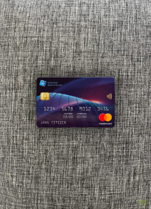 Photolook mastercard de la Banque industrielle de Corée du Sud